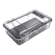 M60 Micro Case, Polymer Construction, Clear Exterior, Black Interior Liner,  9.3"x6"3.2", 1.05 lbs M600-0250-100