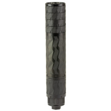 BDE36 Ti, Suppressor, .338 Lapua/8.6 Blackout, 9.27" Long Configuration, 7" Short Configuration, 1.75" Diameter, Titanium Construction, DLC Finish, Black, HUB Compatible, Includes 5/8X24 Direct Thread HUB Mount, 15.7oz BDE-36