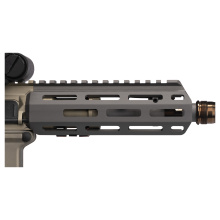 Honey Badger Rail Kit, M-LOK, 12", Fits Honey Badger/AR Upper Receivers, Clear Anodized Finish, Gray, Includes Barrel Nut and Hardware 12-HB-MLOK-HG-KIT