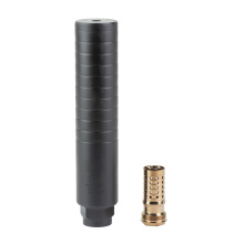 PorQ CHOP Suppressor, 338/8.6 Blackout, Stainless Steel Construction, Nitride Finish, Black, 1.75" Diameter, Includes Rear End SIL-PC-QUICKIE-86-B-RE