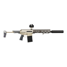 Boombox, Semi-automatic, AR Pistol, 8.6 Blackout, 12" Threaded Barrel, Clear Anodized Finish, Flat Dark Earth, Ambidextrous Safety, Reptilia CQG-NB Grip, 11" Q-Sert Handguard, Pistol Stabilizing Brace, 1 Magazine, 20 Rounds, Product Finishes, Shade Varia