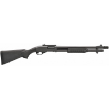 870 Tactical, Pump, 12 Gauge, 3" Chamber, 18.5" Barrel, Matte Blued Finish, Tactical Choke Tube, Synthetic Stock, Ghost Ring Sight, 6 Rounds, Right Hand R81198