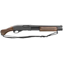 870 Tac-14, Pump Action, 12 Gauge, 3" Chamber, 14" Cylinder Bore Barrel, Matte Blued Finish, Walnut Shockwave Grip and Forend, Bead, 5 Rounds, 26.3" Overall Length R81231
