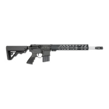 LAR-15M All Terrain Hunter, Semi-automatic, AR, 223 Wylde, 18" Stainless Steel Barrel, RRA Operator Muzzle Brake, Anodized Finish, Black, Hogue Rubber Grip, RRA 2-Stage Ultra Match Trigger, Mid-length Gas System, RRA 6 Position Tactical Car Stock, RRA 13