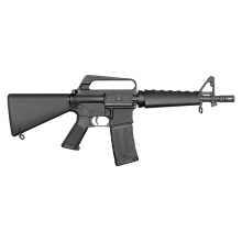A1 Carbine SBR, Semi-automatic, Short Barreled Rifle, 223 Remington/5.56 NATO, 10.5" Barrel, Threaded 1/2X28, A1 Flash Hider, Anodized Finish, Black, RRA A1 Pistol Grip, Fixed Entry Stock, 30 Rounds, 1 Magazines, Includes Front Sling Swivel and RRA Case