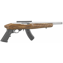 22 Charger Standard .22 Long Rifle 10 Inch Threaded Barrel (1/2-28) Stainless Steel Finish Picatinny Rail Brown Laminate Stock A2-Style Pistol Grip BX-15 Magazine 15 Round - AcuSport Exclusive!