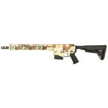 SFAR, Small-Frame Autoloading Rifle, Semi-automatic Modern Sporting Rifle, 308 Winchester/762NATO, 16.1" Threaded Barrel, 1:10" RH Twist, 5/8X24 Thread Pattern, Type II Hard-Coat Anodized Desert Storm Chocolate Chip Finish Upper, Lower and Handguard, Mag
