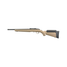 American Rimfire, Bolt-Action Rifle, 22LR, 16" Barrel, Threaded 1/2X28, Satin Blued Finish, Black, Flat Dark Earth Synthetic Stock, 10 Rounds, Scope Base, Flush Mounted Rotary Magazine 8358