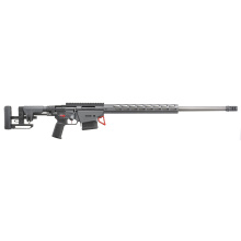 Precision, Bolt-Action Rifle, 6.5 Creedmoor, 26" Cold Hammer-Forged Custom Heavy Contour Barrel, Threaded 5/8-24, APA Muzzle Brake, Type 3 Hardcoat Anodized / Cerakote Finish, Gray, TriggerTech Trigger, Ruger Precision Rifle Short-Action M-LOK Handguard