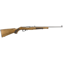 10/22, Semi-automatic, Rifle, 22 LR, 20", Silver, Wood, Right Hand, 1:16, 10Rd 21196