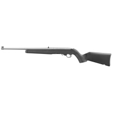 10/22, Semi-automatic, 22LR, 18.5" Cold Hammer Forged Barrel, Stainless Steel Barrel, Black Polymer Stock, Adjustable Rear Sight, Gold Front Bead Sight, Manual Safety, 10 Round Rotary Magazine 32006