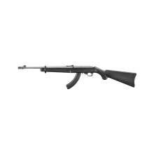 10/22 Takedown, Rifle, Semi-automatic, .22 LR, 18.5" Stainless Steel Barrel, 1/2X28 Thread Pitch, Matte Finished Barrel, Black, Synthetic Stock, Fiber Optic Sights, 25 Rounds, 1 Magazine, BX-Trigger 32028