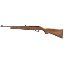 10/22, Semi-automatic Rifle, 22 LR, 16.4" Threaded Barrel, 1/2x28 Thread Pitch, Satin Finish, Black, Wood Stock, Adjustable Rear Sight with Gold Bead Front, 10 Rounds, 1 Magazine 32036