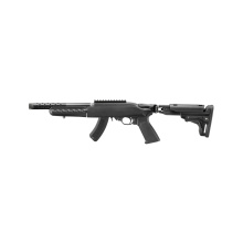 10/22 SBR Takedown, Semi-automatic, Short Barreled Rifle, 22 LR, 10" Cold Hammer-Forged Barrel, Threaded 1/2X28, Matte Finish, Black, Picatinny Rail, Pistol Grip, Folding Adjustable Stock, 15 Rounds, 1 Magazine, OAL 26" 33001