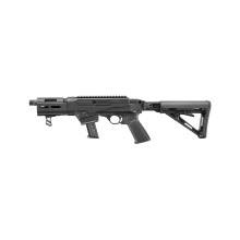 PC Carbine SBR, Semi-automatic, Short Barreled Rifle, 9MM, 6.5" Cold Hammer-Forged Barrel, Threaded 1/2X28, Anodized Finish, Black, M-LOK Slots, Pistol Grip, Adjustable Stock, 17 Rounds, 1 Magazine, OAL 26" 39101