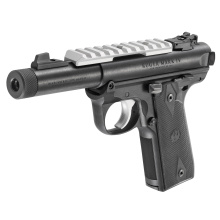Mark IV 22/45 | 22 LR, 4.4", Black, Checkered, 10 Rounds, 2 Magazines, Threaded, Adjustable Rear Sight, Polymer, Blued, Optics Ready 40190 Semi-automatic