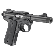 Mark IV 22/45, America's 250th Anniversary Edition, Semi-automatic, Single-Action Only, Polymer Frame Pistol, .22 LR, 4.4" Threaded Barrel, 1/2X28 Thread Pitch, Blued Finish, Black, Checkered Synthetic Grip, Fixed Front Sight, Adjustable Rear Sight, Ambi