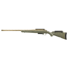American Generation II, Predator, Bolt Action Rifle, 350 Legend, 22" Spiral Fluted Barrel, 1:16 Twist, Threaded 1/2"-28, Muzzle Brake, Cerakote Finish, Burnt Bronze, Green Splatter Synthetic Stock, Manual Safety, Picatinny Rail, 5 Rounds, 1 Magazine 4693