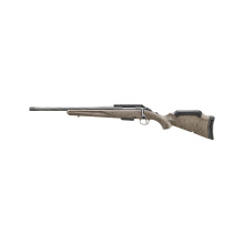 American Rifle Ranch, Generation II, Bolt Action Rifle, 350 Legend, 16.4" Spiral Fluted Barrel, 1:16 Twist, Threaded 1/2X28, Muzzle Brake, Cerakote Finish, Cobalt, Flat Dark Earth Splatter Synthetic Stock, Manual Safety, Picatinny Rail, 5 Rounds, 1 Magaz