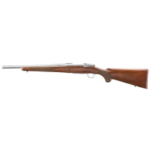 Hawkeye Hunter, Bolt-Action Rifle, 358 Winchester, 16.6" Steel Barrel, Satin Stainless Finish, 5/8X24 Thread Pitch, American Walnut Stock, 4 Rounds 67107
