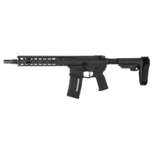 Model 1, Semi-automatic, AR Style Pistol, 223WYLDE, 10.5" Stainless Steel Barrel, 1/2X28 Thread Pitch, Dead Air KeyMo Muzzle Device, Cerakote Finish, Radian Black, SBA3 Pistol Stabilizing Brace, 30 Rounds, 1 Magazine R0033