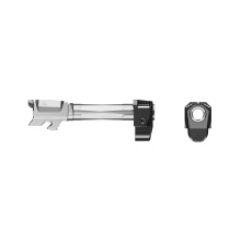 RAMJET Fluted Barrel with AFTERBURNER Muzzle Brake, 9MM, Radianite Finish, Black/Gray, INTRA-LOK Mounting System, Fits Glock 43X R0870
