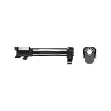 RAMJET Fluted Barrel with AFTERBURNER Muzzle Brake, 9MM, Radianite Finish, Black/Gray, INTRA-LOK Mounting System, Fits Glock 19 Gen 4 R0874