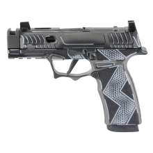 XMacro Komodo Anime, Striker Fired, Semi-automatic, 9MM, 3.1" Barrel with Compensated Slide, Optic Ready, Komodo Aluminum Grip Module, Cerakote Finish, Black, 17 Rounds, 2 Magazines 300-258-0421-04