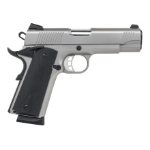 1911 Carry, SS45, Single Action Only, Semi-automatic, Metal Frame Pistol, Commander, 45 ACP, 4.25" Barrel, Stainless Steel Frame, Stainless Steel Finish, Silver, Rubber Grips, Novak Style 3-Dot Sights, 8 Rounds, 2 Magazines 10100123