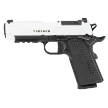 1911 X Carry, Single Action Only, Semi-automatic, Metal Frame Pistol, Carry Size, 45ACP, 4.2" Barrel, Cerakote Slide, DLC Frame, White Slide with Freedon Engraving, Black Frame, G10 Grips, Optics Ready, X-RAY3 Day/Night Sights, Ambidextrous Safety, 8 Rou