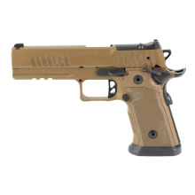 P211 GT5, Semi-automatic, Single Action Only, Metal Frame Pistol, Full Size, 9MM, 5" Bull Barrel, Nitron Finish, Coyote, Coyote G10 Grips, Optic Ready with SIG-LOC PRO Footpring, XRAY3 Day/Night Front Sight, Black Fixed Rear Sight, Ambidextrous Safety, (