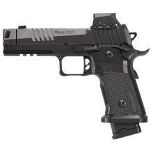 P211, Semi-automatic, Single Action Only, Metal Frame Pistol, Full Size, 9MM, 4.4" Barrel, MACH3D Compensator, Nitron Finish, Black, X Ray 3 Night Sights, Romeo-X Sig-Loc Compact Optic, Flared Magwell, 3 Magazines, (2)-21 Round & (1)-23 Round 211F-9-GTO-