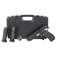 P226, X-Five Nightmare, Semi-automatic, Single Action Only, Metal Frame Pistol, Full Size, 9MM, 5" Barrel, Nitron Finish, Black, XRAY3 Day/Night Sights, G10 Grips, Manual Safety, 20 Rounds, 3 Magazines, Custom Works 226X5-9-NMR-SAO