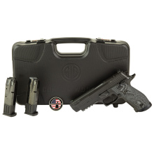 P226 X-Five Extreme, Semi-automatic, Single Action Only, Metal Frame Pistol, Full Size, 9MM, 5" Barrel, Nitron Finish, Black, XRAY3 Day/Night Fixed Sights with Plate, G10 Grips, Black and Gray, Manual Safety, 10 Rounds, 3 Magazines, Custom Works 226X5-9-