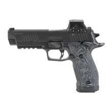 P226 X-Five Extreme, Semi-automatic, Single Action Only, Metal Frame Pistol, Full Size, 9MM, 5" Barrel, Nitron Finish, Black, ROMEO X Sight, XRAY3 Day/Night Sights, Optics Ready Slide, SIG-LOC Pro Footprint, G10 Grips, Black and Gray, Manual Safety, 20 R