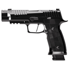 P320 Reserve, Semi-automatic, Striker Fired, Metal Frame Pistol, Full Size, 9MM, 3.9" Barrel, Integrated Compensator, High Polish DLC Finish, Black, SXG Grip, X Ray 3 Night Sights, GridLOK Grips, 3 Magazines, 21 Round 320SXGF-9-CW-RES