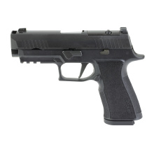 P320XTEN, Semi-automatic, Striker Fired, Metal Frame Pistol, Compact, 10MM, 3.8" Barrel, Integrated Expansion Chamber, Nitron Finish, Black, Optics Ready, XRAY3 Day/Night Sights, Polymer Grips, 10 Rounds, 2 Steel Magazines 320XCA-10-COMP-10