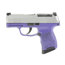 P365 Nitron Purple Rain, Semi-automatic, Striker Fired, Polymer Frame Pistol, Sub-compact, 3.1" Barrel, Nitron Finish, Purple, Stainless Steel Slide, Optics Ready, X-RAY3 Day/Night Sights, Polymer Grips, 10 Rounds, 2 Magazines 365-9-TXR3-PR