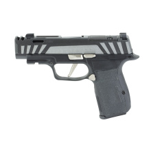 P365-AXG EQUINOX, Semi-automatic, Striker Fired, Metal Frame Pistol, Micro Compact, 9MM, 3.1" Barrel, Two Port Integrated Expansion Chamber, Nitron Finish, Black, AXG Grip Module, G10 Grips, X-RAY3 Day/Night Sights, 3 Magazines, 12 Rounds 365AXG-9-COMP-E