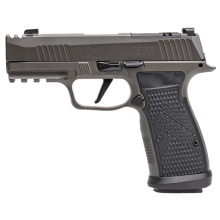 P365 AXG Legion, Striker Fired, Semi-automatic, Metal Frame Pistol, Sub-Compact, 9MM, 3.1" Barrel, Cerakote Finish, Legion Gray, G10 Grips, XRAY3 Day/Night Sights, Romeo-X SIG-LOC Compact Optic, Compensator, 17 Rounds, 3 Magazines 365AXGCA-9-LEGION-RXSL