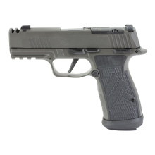 P365 AXG Legion, Semi-automatic, Striker Fired, Metal Frame Pistol, Sub-Compact, 9MM, 3.1" Barrel, Two Port Slide Integrated Expansion Chamber, Cerakote Finish, Legion Gray, Optics Ready, XRAY3 Day/Night Sights, G10 Grips, Manual Safety, 10 Rounds, 3 Mag