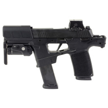 P365-FLUX RXSL Kit|9MM 6" Barrel w/ Shroud, ROMEOX Compact SIG-LOC Optic with Circle Dot Reticle, Spring-Deployed Brace, (1) 17rd, (2) 21rd, and (1) 25rd Magazines, Ambi IWB/OWB Holster, Foxtrot WML