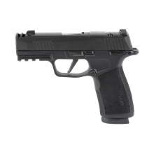 P365-XMACRO COMP, Semi-automatic, Striker Fired, Metal Frame Pistol, Compact, 3.1" Barrel, Integrally Compensated, Nitron Finish, Black, Optics Ready,XRAY3 Day/Night Sights, Polymer Grips, Manual Safety, 10 Rounds, 2 Magazines 365XCA-9-COMP-MS-10