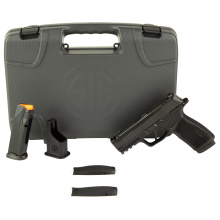 P365 Macro Comp, Striker Fired, Semi-automatic, Sub-compact, Polymer Frame Pistol, 9MM, 3.1" Barrel with Integral Compensator, Matte Finish, Black, Polymer Grip, Optics Ready, X-RAY3 Day/Night Sights, Manual Safety, 17 Rounds, 2 Magazines 365XCA-9-COMP-M