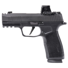 P365 XMacro, Striker Fired, Semi-automatic, Polymer Frame Pistol, Sub-Compact, 9MM, 3.1" Barrel, Nitron Finish, Black, XRAY3 Day/Night Sights, Romeo-X SIG-LOC Compact Optic, Compensator, 10 Rounds, 2 Magazines 365XCA-9-COMP-RXSL-10