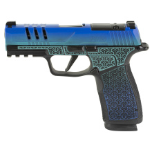 P365, XMacro, Striker Fired, Semi-automatic, Polymer Framed Pistol, Sub-Compact, 9MM, 3.7" Barrel, Nitron Finish, Galactic June Bug, XRAY3 Day/Night Sights, Optic Ready, 17 Rounds, 2 Magazines 365XCA-9-JUNEBUG