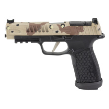 P365 Fuse, Semi-automatic, Polymer Frame Pistol, Compact, 9MM, 4.3" Barrel, Cerakote Finish, Chocolate Chip DS Camo by Skydas, Sig Sauer LXG Grip, Fiber Optic Front and Low Profile Combat Rear Sights, 3 Magazines, (2)-21 Round Magazines and (1)-17 Round
