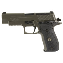 P226 Legion SAO, Semi-Automatic Pistol, With Romeo1, Single Action Only, Full Size, 9MM, 4.4" Barrel, Alloy Frame, Stainless Steel Slide, Legion Gray PVD Finish, Checkered G10 Grips, Electro-Optics X-RAY3 High Visibility Day/Night Sights, 15Rd, SRT Trigg