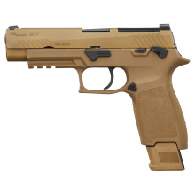 M17, Semi-automatic, Striker Fired, Polymer Frame Pistol, Full Size, 9MM, 4.7" Barrel, PVD Finish, Coyote, Optics Ready, SIGLITE Night Sights, Manual Safety, 10 Rounds, 3 Magazines, Massachusetts Compliant M17-9-CSS-MS-MA