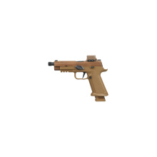 M17SOF, Semi-automatic, Striker Fired, Full Size, 9MM, 5.5" Threaded Barrel, Brouwer M1811 Coyote Grip Module with Detachable Magwell, Siglite Front Sight, Anodized Finish, Coyote, (2)-21 Round Magazine and (1)-17 Round Magazine, Includes ROMEO M17 Red D